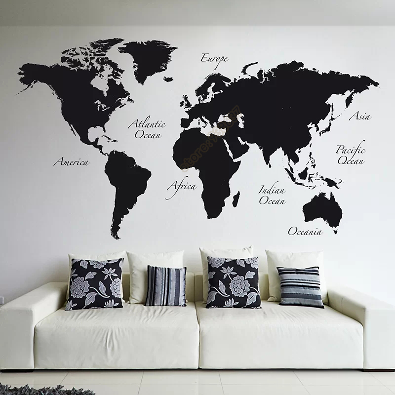 Star Map Poster - Calcomanía de vinilo para pared con
