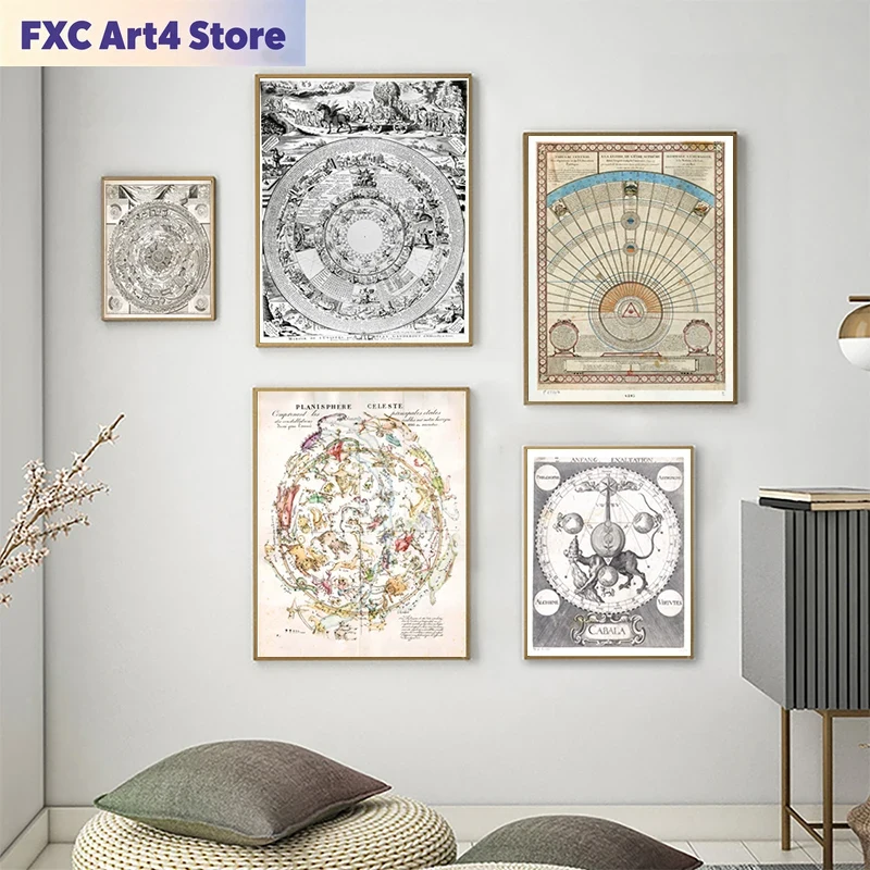 Póster de Carta Astrológica Vi - Star Map Poster reseña y precio